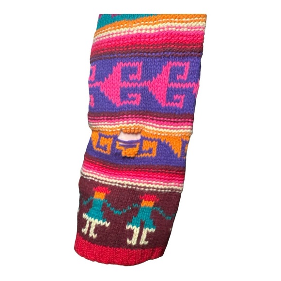 RARE H&M Designer Inspired Wool Aztec Boho Turtleneck Sweater Sz 10 - Picture 6 of 15